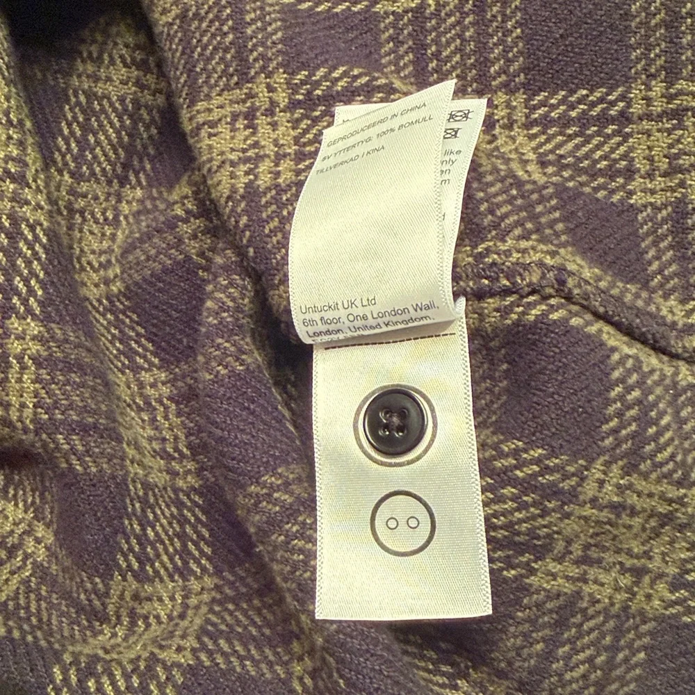 UNTUCKit Men’s Heavy Plaid Button Front Shirt Jacket Green and Black Large - Picture 10 of 10